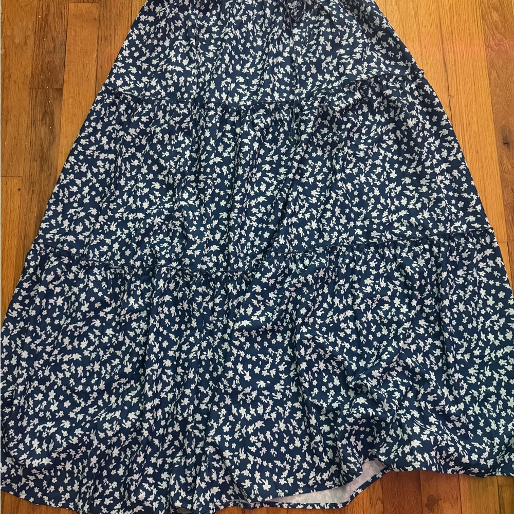 Floral Navy Blue Skirt